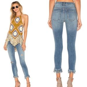 Free people frayed skinny jeans